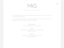 Tablet Screenshot of mig-marketing.com